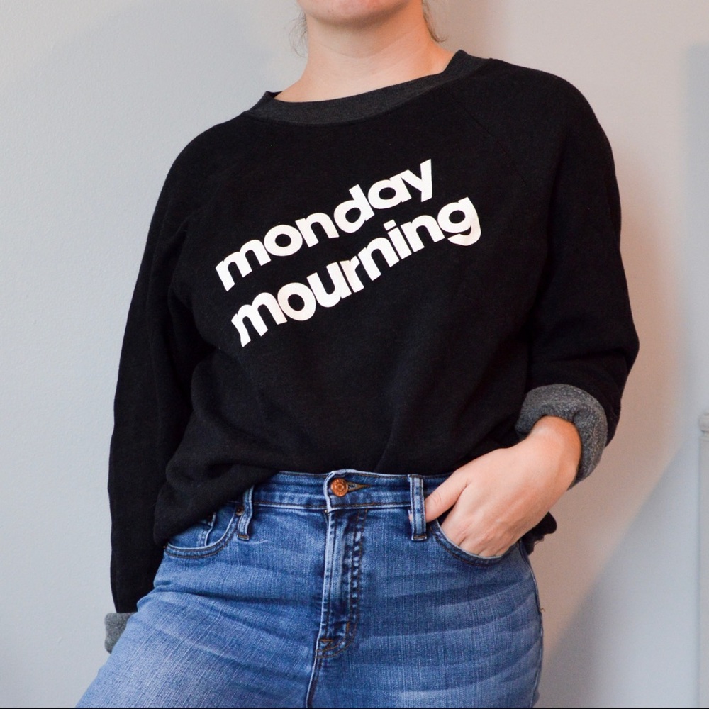 Wildfox Monday Mourning Crewneck Sweatshirt